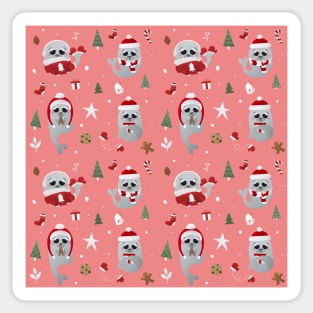 Christmas walruses Sticker